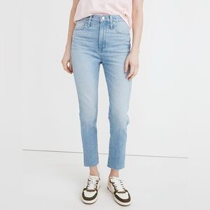 MADEWELL - Stovepipe Jeans in Devoe Wash: Raw-Hem Edition, Size 25
